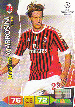 Massimo Ambrosini A.C. Milan 2011/12 Panini Adrenalyn XL CL #163